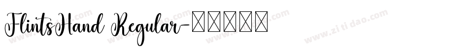 FlintsHand Regular字体转换